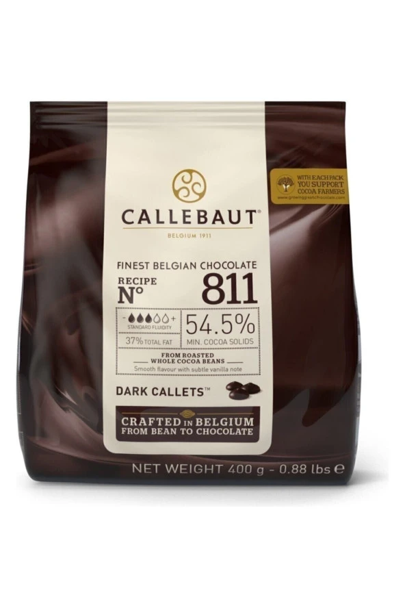 CALLEBAUT Bitter Damla Çikolata 811 400 Gr