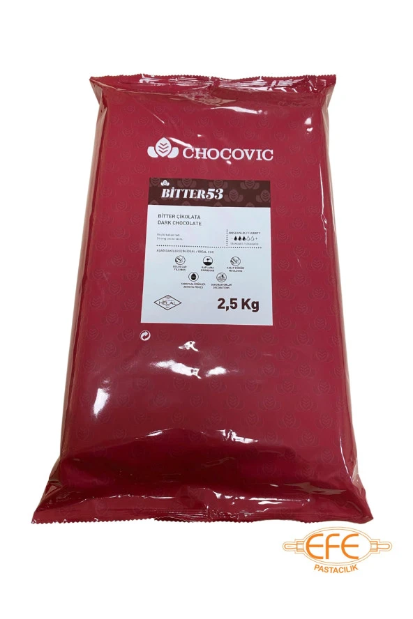 CALLEBAUT Chocovic Bitter Kuvertür Çikolata 2,5 Kg