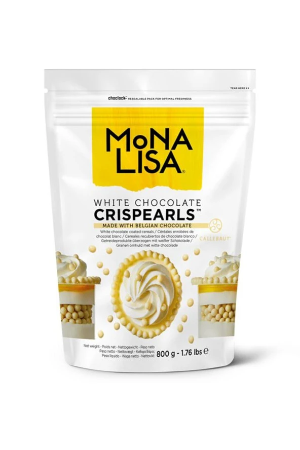 MONALİSA Callebaut Crispearls Beyaz (0,8 Kg) (Mona Lisa)