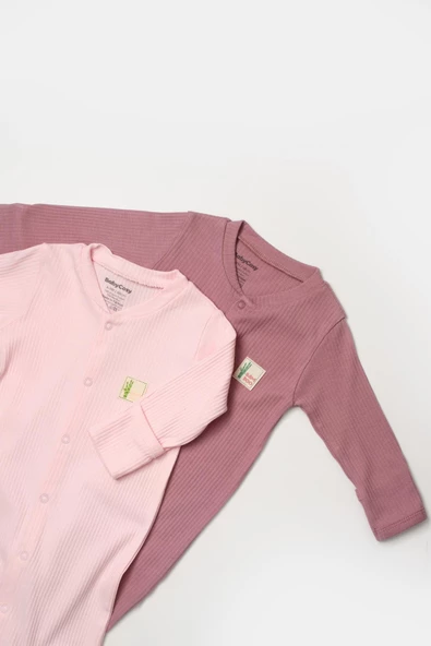 Bebek 2'li Paçalı Tulum, %50 Bambu - %50 Organik Pamuk, Bebek ve Yenidoğan Serisi - CSYB9033 - 7