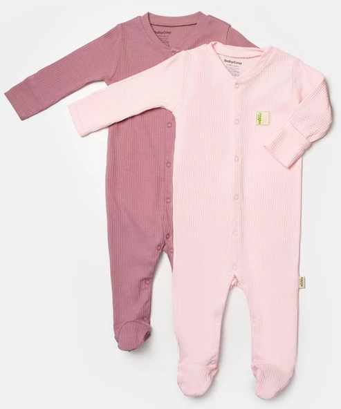 Bebek 2'li Paçalı Tulum, %50 Bambu - %50 Organik Pamuk, Bebek ve Yenidoğan Serisi - CSYB9033 - 2