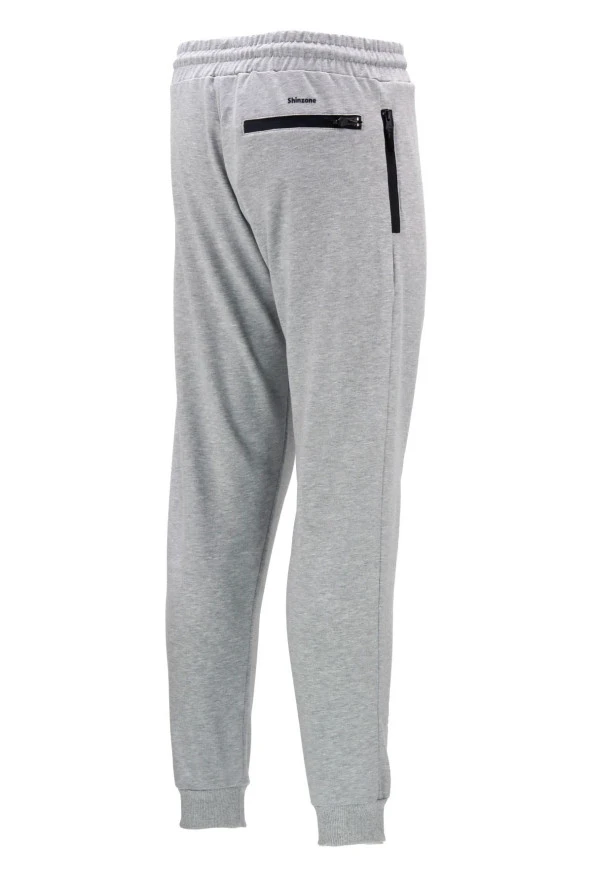 Erkek Düz Paça Mevsimlik Lastikli Gri Eşofman Altı - 3