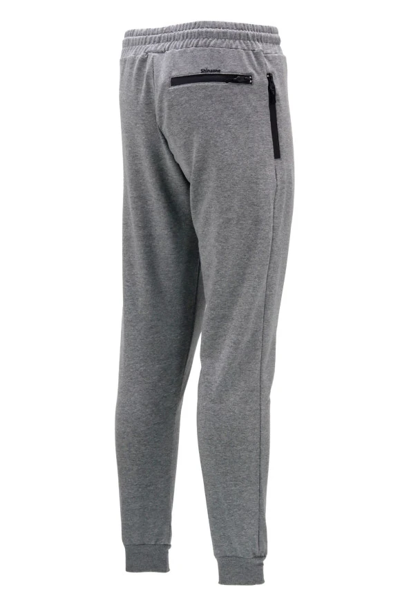 Erkek Düz Paça Mevsimlik Lastikli Antrasit Eşofman Altı - 3