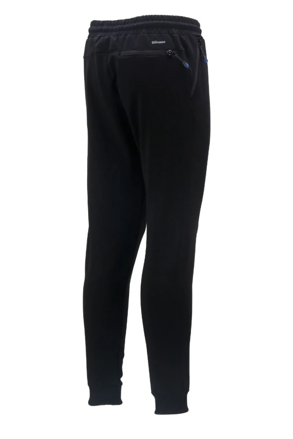 Erkek Düz Paça Rahat Kesim Lastikli Siyah Eşofman Altı - 3