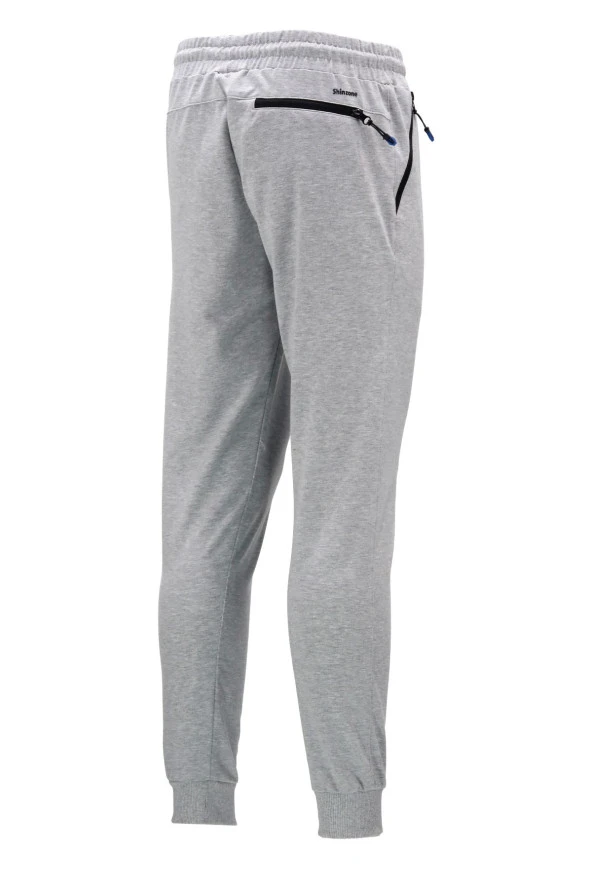 Erkek Düz Paça Rahat Kesim Lastikli Gri Eşofman Altı - 3