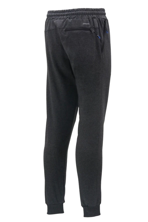 Erkek Düz Paça Rahat Kesim Lastikli Antrasit Eşofman Altı - 3