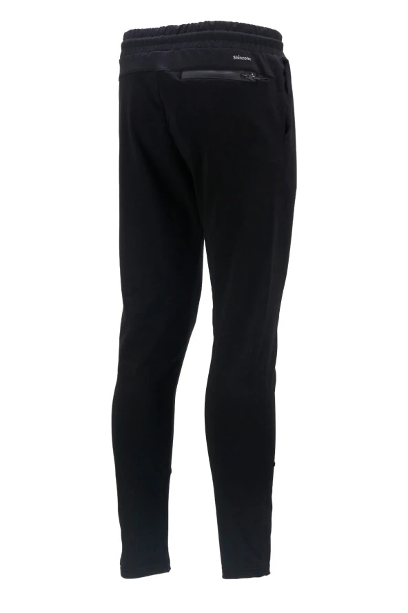 Erkek Esnek Lastikli Rahat Siyah Eşofman Altı - 3