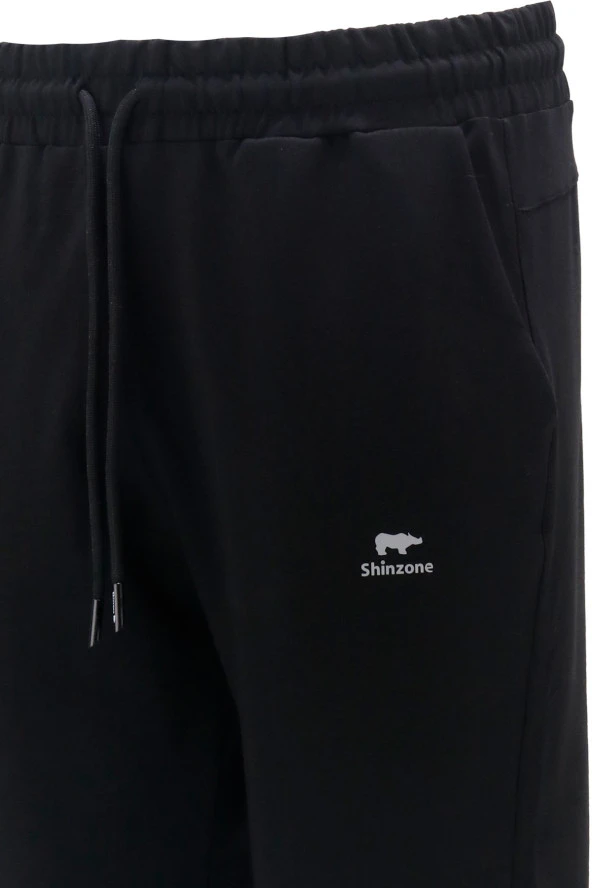 Erkek Esnek Lastikli Rahat Siyah Eşofman Altı - 4