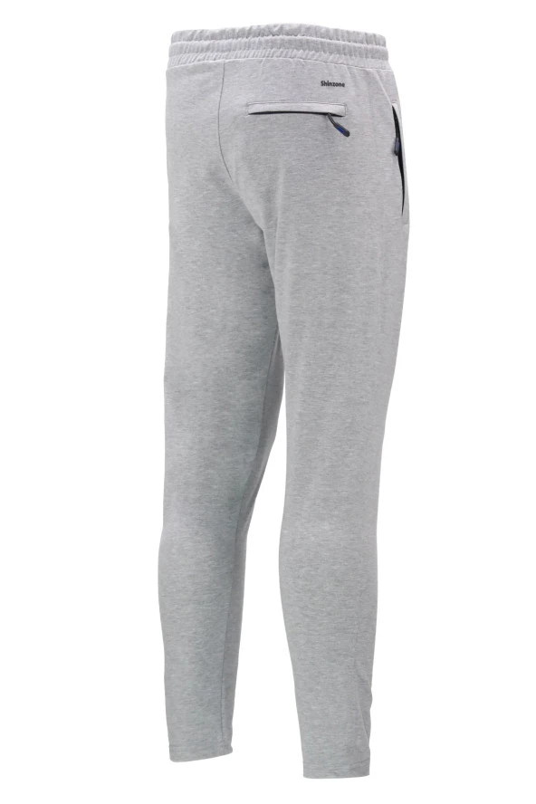 Erkek Düz Paça Standart Fit Lastikli Gri Eşofman Altı - 3