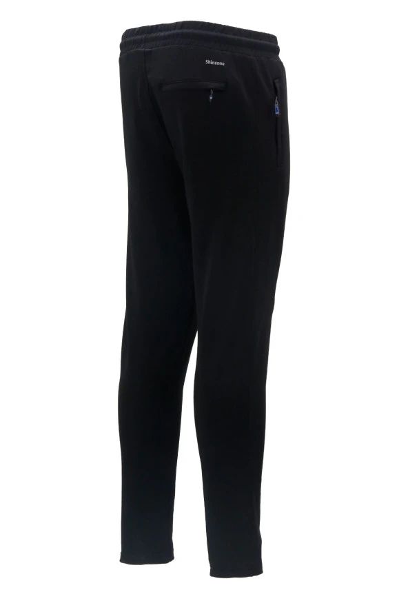 Erkek Düz Paça Standart Fit Lastikli Siyah Eşofman Altı - 3