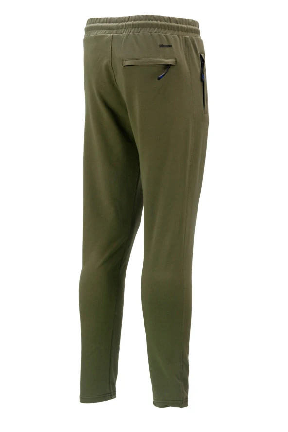 Erkek Düz Paça Standart Fit Lastikli Haki Eşofman Altı - 3