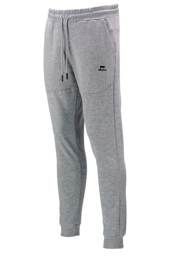 Erkek Yazlık Standart Fit Lastikli Gri Eşofman Altı