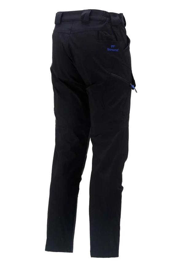 Erkek Fit Şık Cepli Taktik Siyah Pantolon - 3