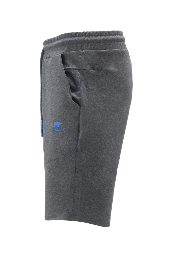Erkek Likralı Esnek Lastikli Antrasit Şort - 2