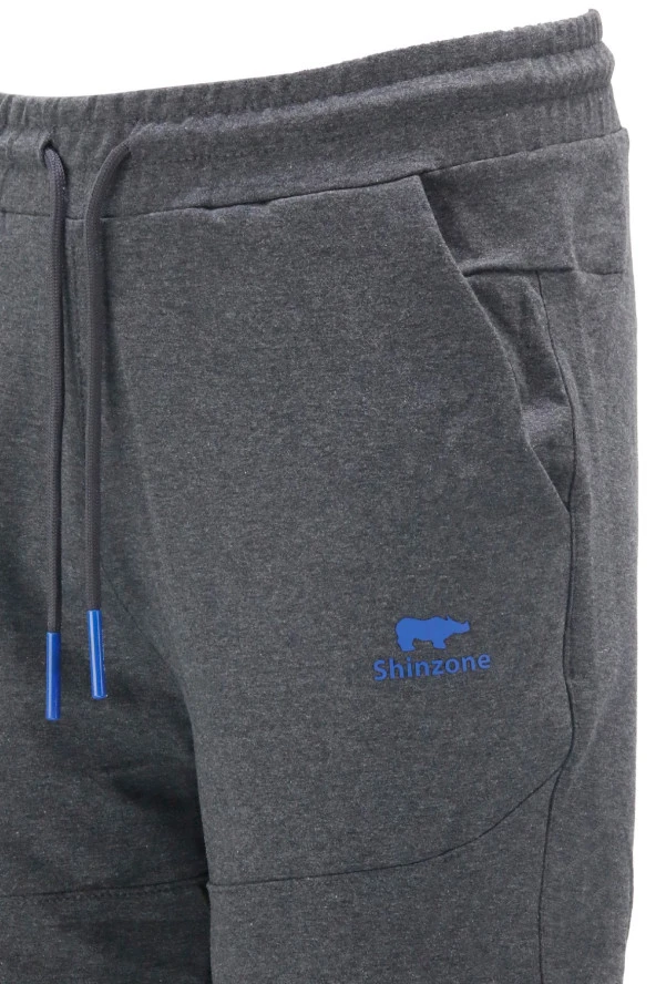 Erkek Likralı Esnek Lastikli Antrasit Şort - 4