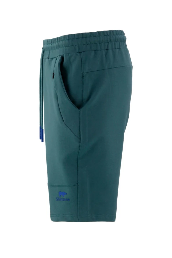 Erkek Likralı Yazlık Esnek Yeşil Şort - 2