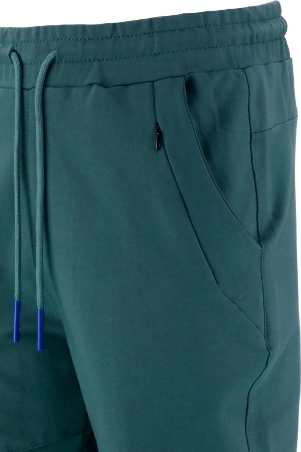 Erkek Likralı Yazlık Esnek Yeşil Şort - 4