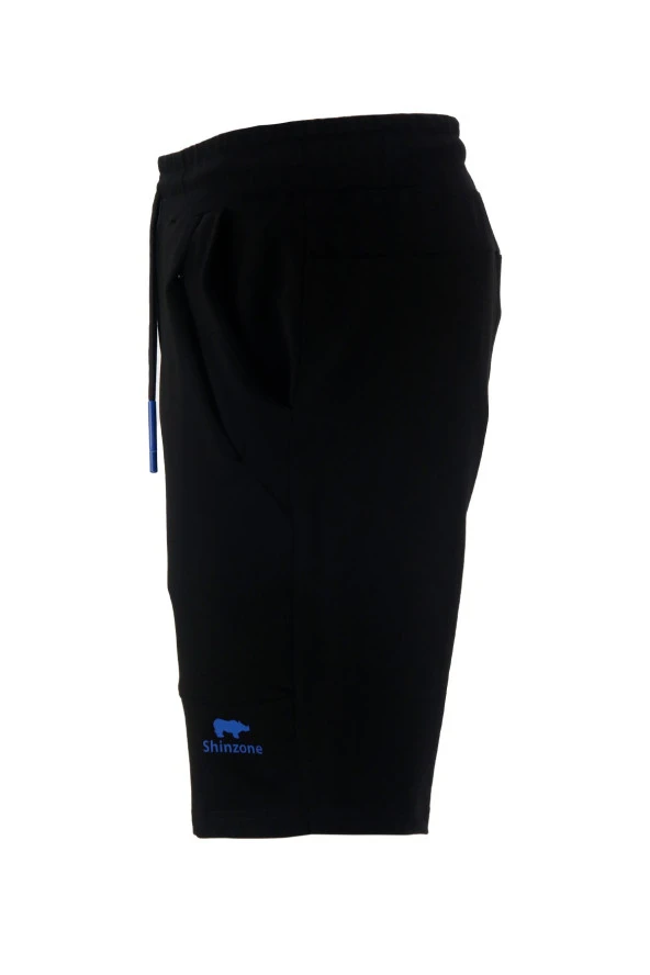 Erkek Likralı Yazlık Esnek Siyah Şort - 2