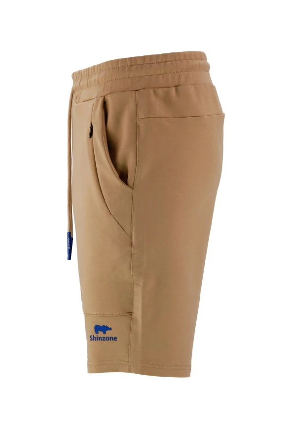 Erkek Likralı Yazlık Esnek Bej Şort - 2