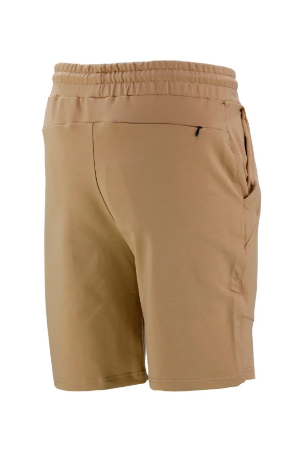 Erkek Likralı Yazlık Esnek Bej Şort - 3