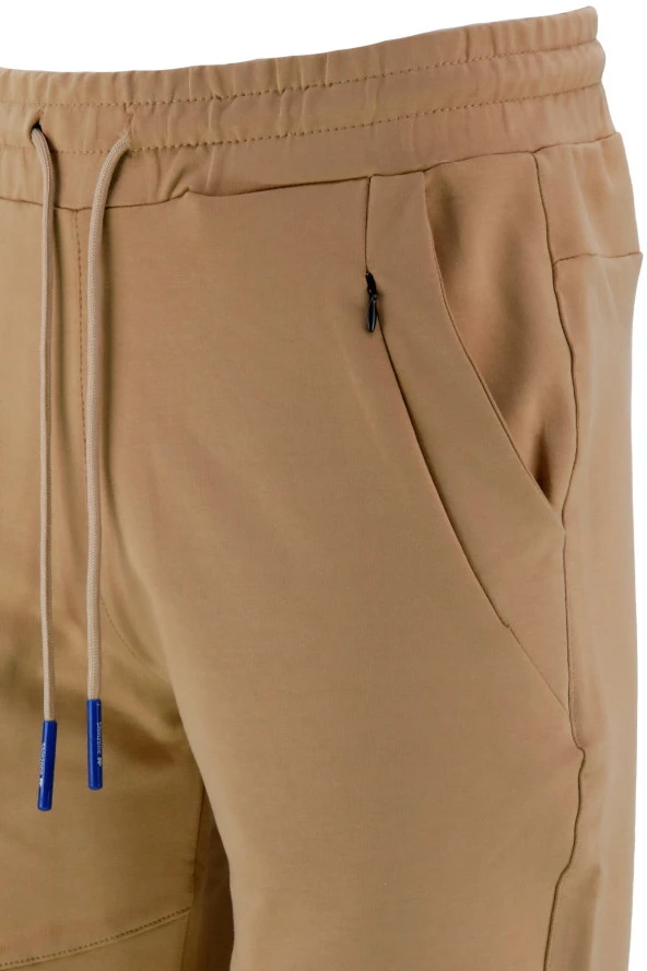 Erkek Likralı Yazlık Esnek Bej Şort - 4