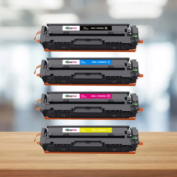 TONERMAX® Hp Color LaserJet Pro MFP M478fdn Muadil Toneri - Çipli / Hp 415A Muadil Toner Set - Çipli
