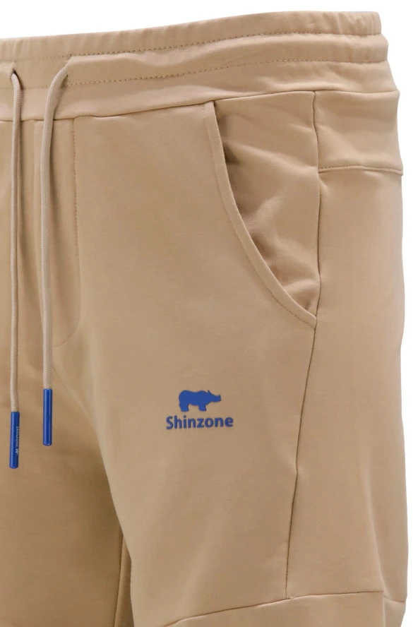 Erkek Likralı Yazlık Esnek Lastikli Kahverengi Şort - Resim 4