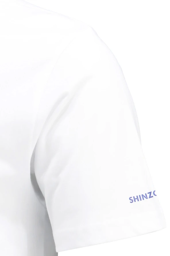 Erkek Bisiklet Yaka Mevsimlik Göğüs Baskılı Standart Fit Beyaz T-Shirt - 3