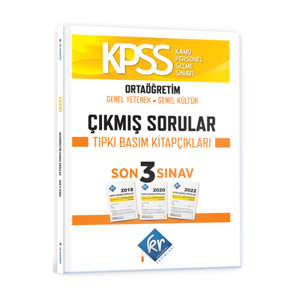 KPSS Ortaöğretim Genel Yetenek Genel Kültür Çıkmış Sorular Son 3 Sınav Tıpkı Basım Fasikülleri KR Akademi