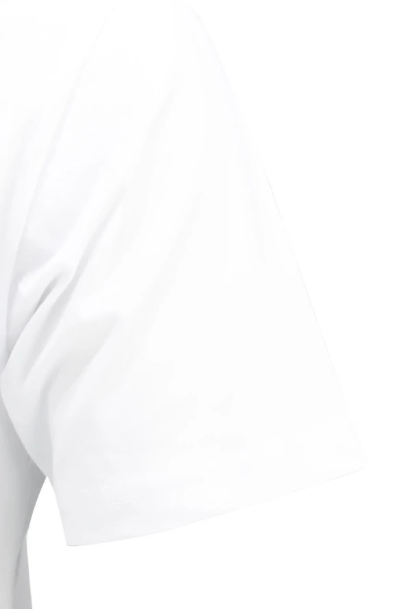 Erkek Bisiklet Yaka Yazlık Göğüs Baskılı Standart Fit Beyaz T-Shirt - 3