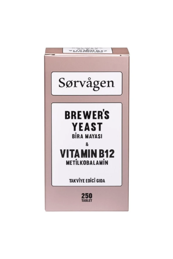 Sorvagen Brewer's Yeast (Bira Mayası) Vitamin B12 Anne Sütü Arttırıcı 250 Tablet