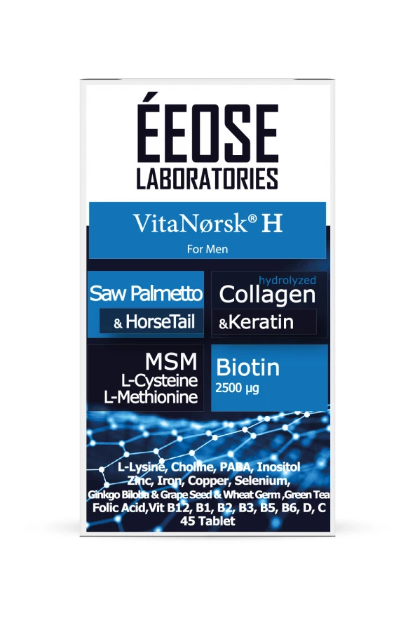 EEOSE Vitanorsk H For Men Saw Palmetto& Kolajen, Keratin&msm&sistein&metiyonin&biotin - 2