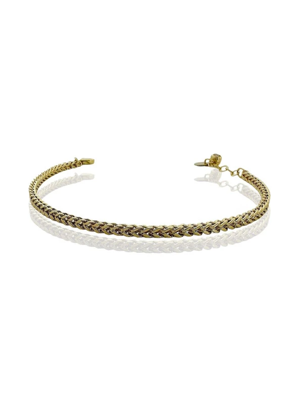 İtalyan Tilki Kuyruğu Zincir Düz Taşsız 14 Ayar Altın Bileklik ürün görseli