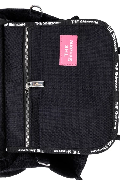 Kadın Soft Tote Bag Kanvas Siyah Pembe Çanta - 4