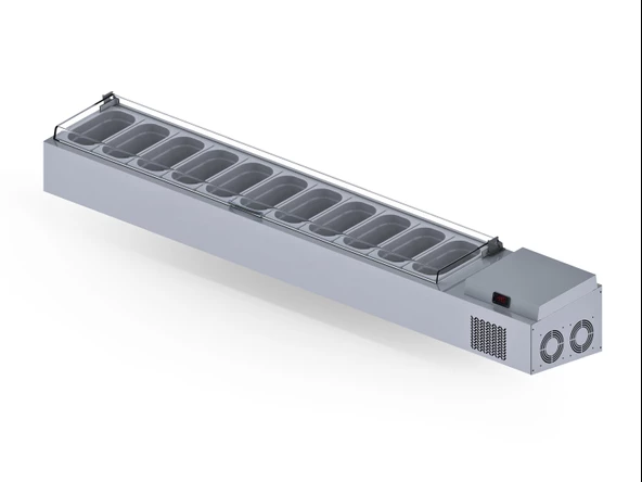 Iceinox Set Üstü Saladbar Pleksi Kapak GN 1/4-150: 11 Adet - 2