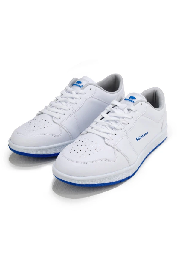 Erkek Yazlık Comfort Sneakers Beyaz Saks Spor Ayakkabı - 2