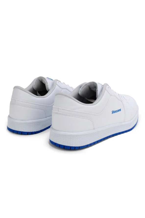 Erkek Yazlık Comfort Sneakers Beyaz Saks Spor Ayakkabı - 3