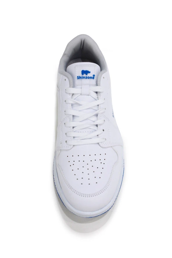 Erkek Yazlık Comfort Sneakers Beyaz Saks Spor Ayakkabı - 7