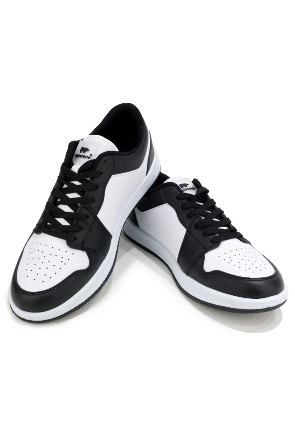 Erkek Yazlık Comfort Sneakers Siyah Beyaz Spor Ayakkabı - 4