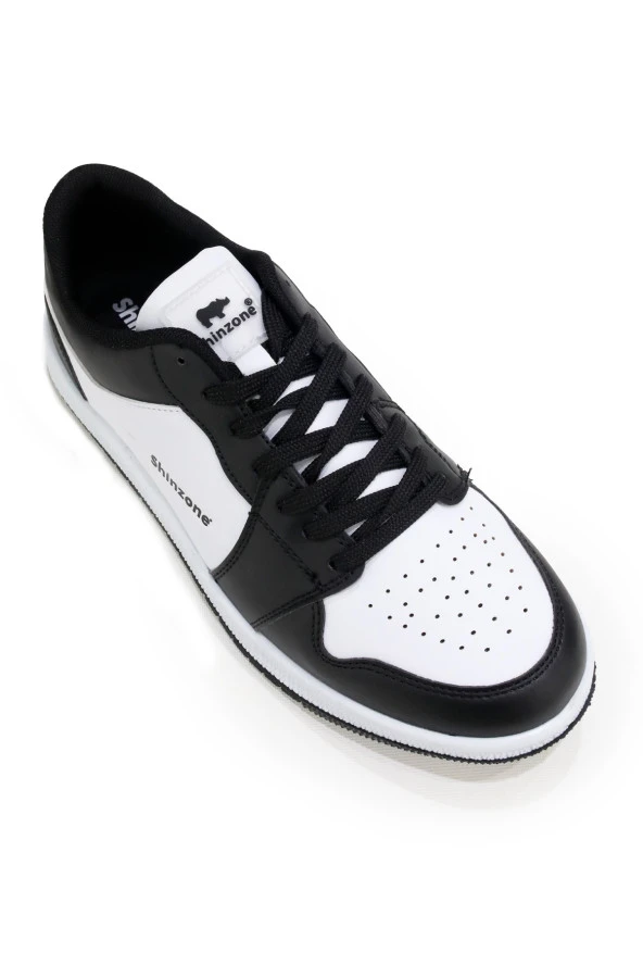 Erkek Yazlık Comfort Sneakers Siyah Beyaz Spor Ayakkabı - 5
