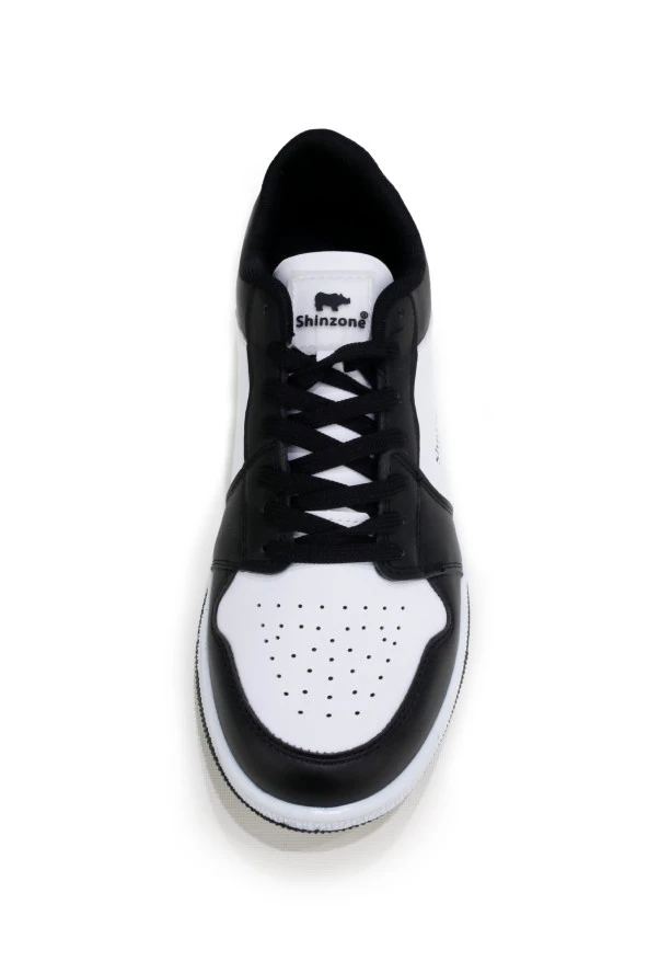 Erkek Yazlık Comfort Sneakers Siyah Beyaz Spor Ayakkabı - 6