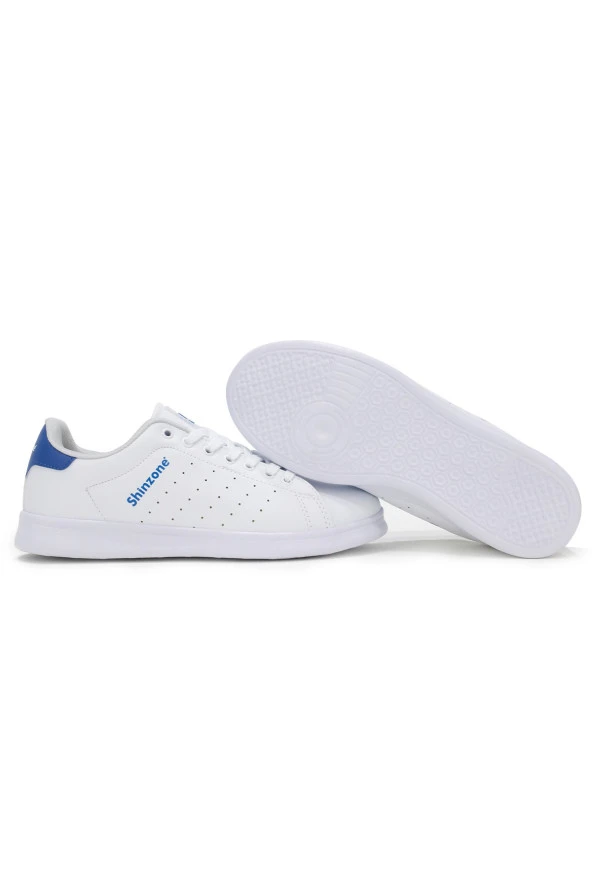 Erkek Sneakers Bağcıklı Beyaz Saks Spor Ayakkabı - 5