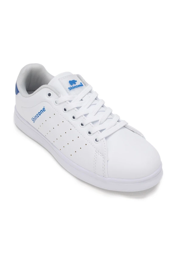 Erkek Sneakers Bağcıklı Beyaz Saks Spor Ayakkabı - 6