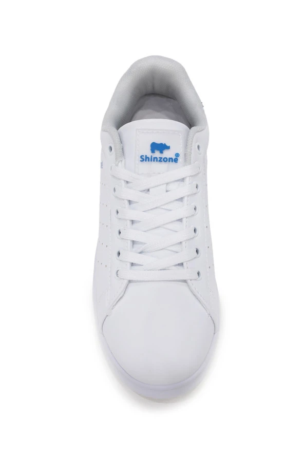 Erkek Sneakers Bağcıklı Beyaz Saks Spor Ayakkabı - 7