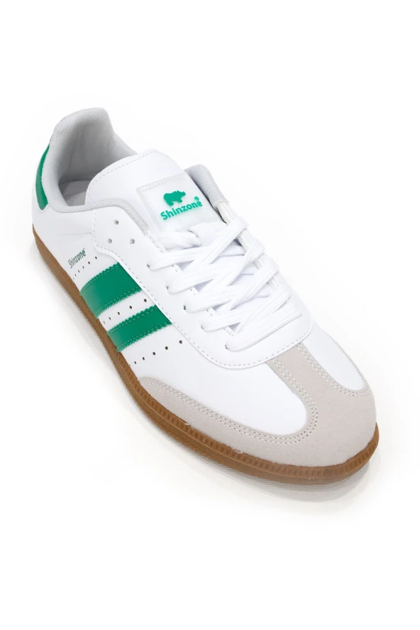 Erkek Günlük Bağcıklı Beyaz Yeşil Spor Ayakkabı - 6