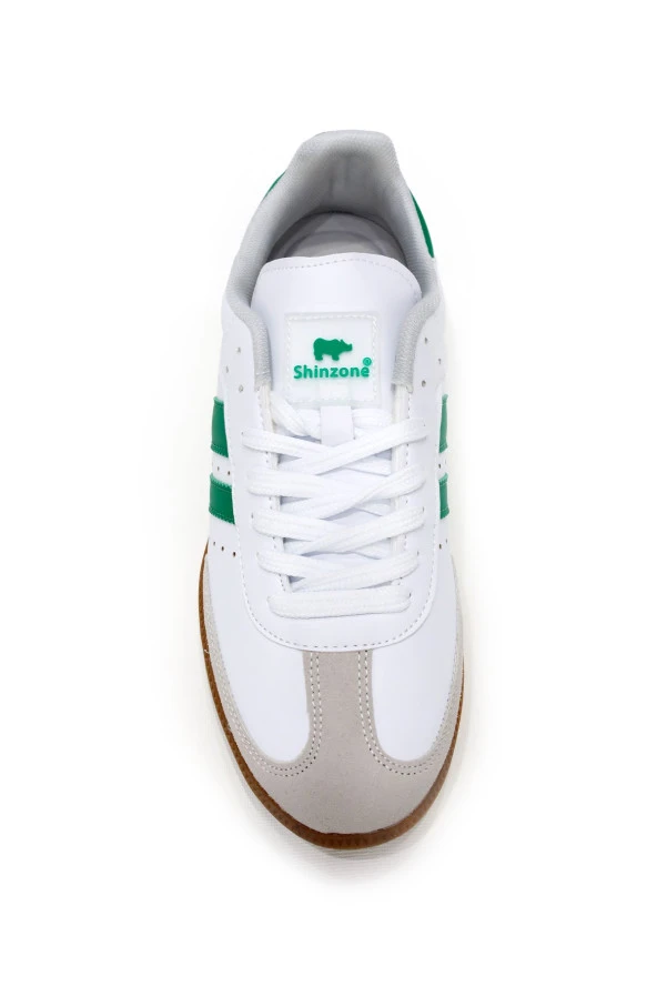 Erkek Günlük Bağcıklı Beyaz Yeşil Spor Ayakkabı - 7