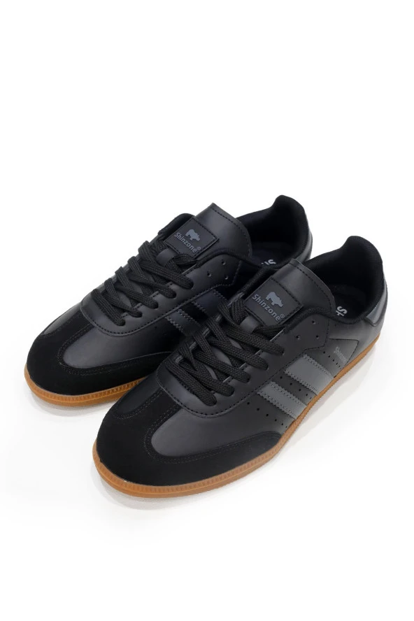 Erkek Günlük Bağcıklı Siyah Füme Spor Ayakkabı - 3