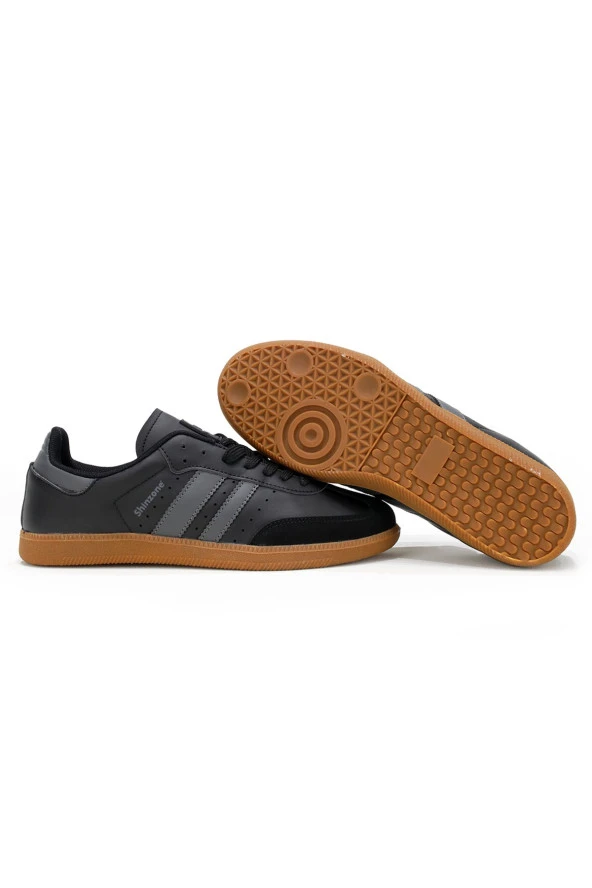 Erkek Günlük Bağcıklı Siyah Füme Spor Ayakkabı - 5