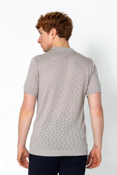 Erkek Regular Fit Örme Rahat Triko Yazlık Gömlek - 9