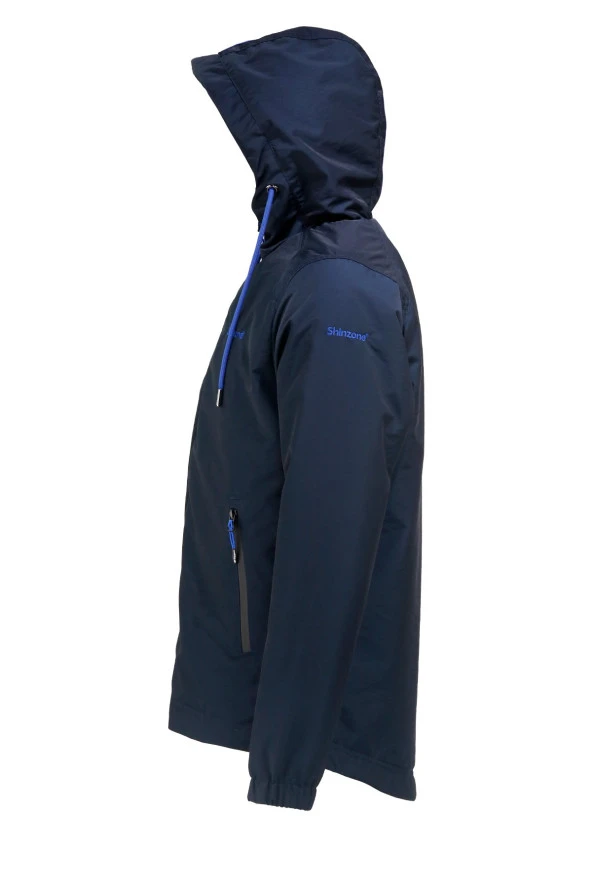 Erkek Suya ve Rüzgara Dayanıklı Lacivert Yağmurluk - 2